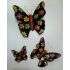 Conjunto de 3 borboletas ( 12, 9 e 5 cm )