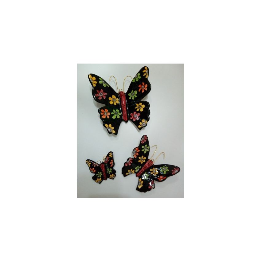 Conjunto de 3 borboletas ( 12, 9 e 5 cm )